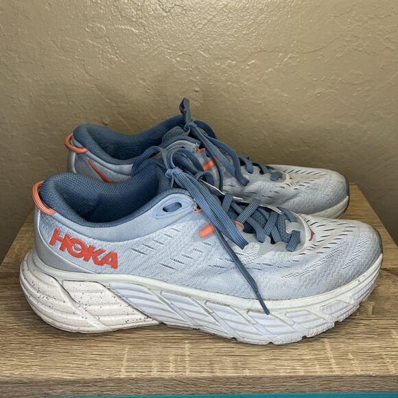 Hoka One One Gaviota 4 Light Blue Athletic Running Shoes Sneaker Women US 9.5 - Picture 3 of 8
